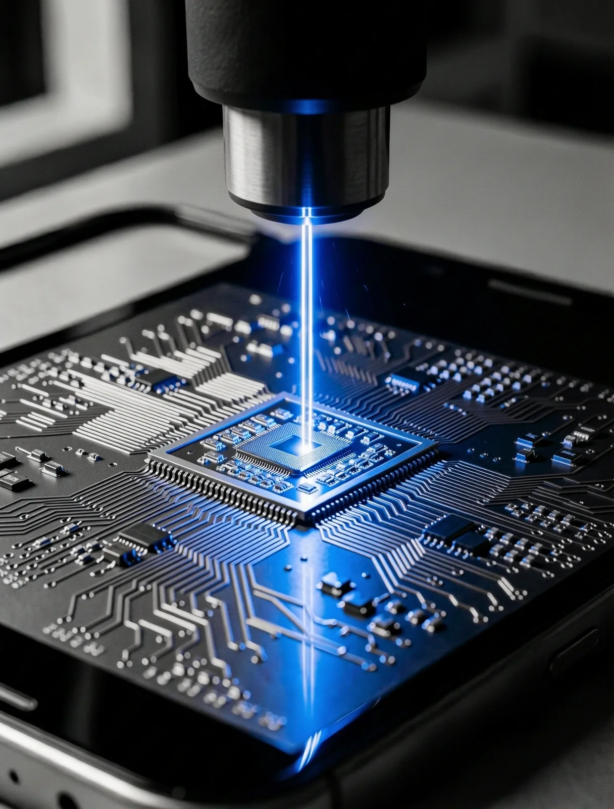 Macrophotography of a high-performance neural processing unit